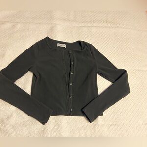 Hollister Black Ribbed Cardigan